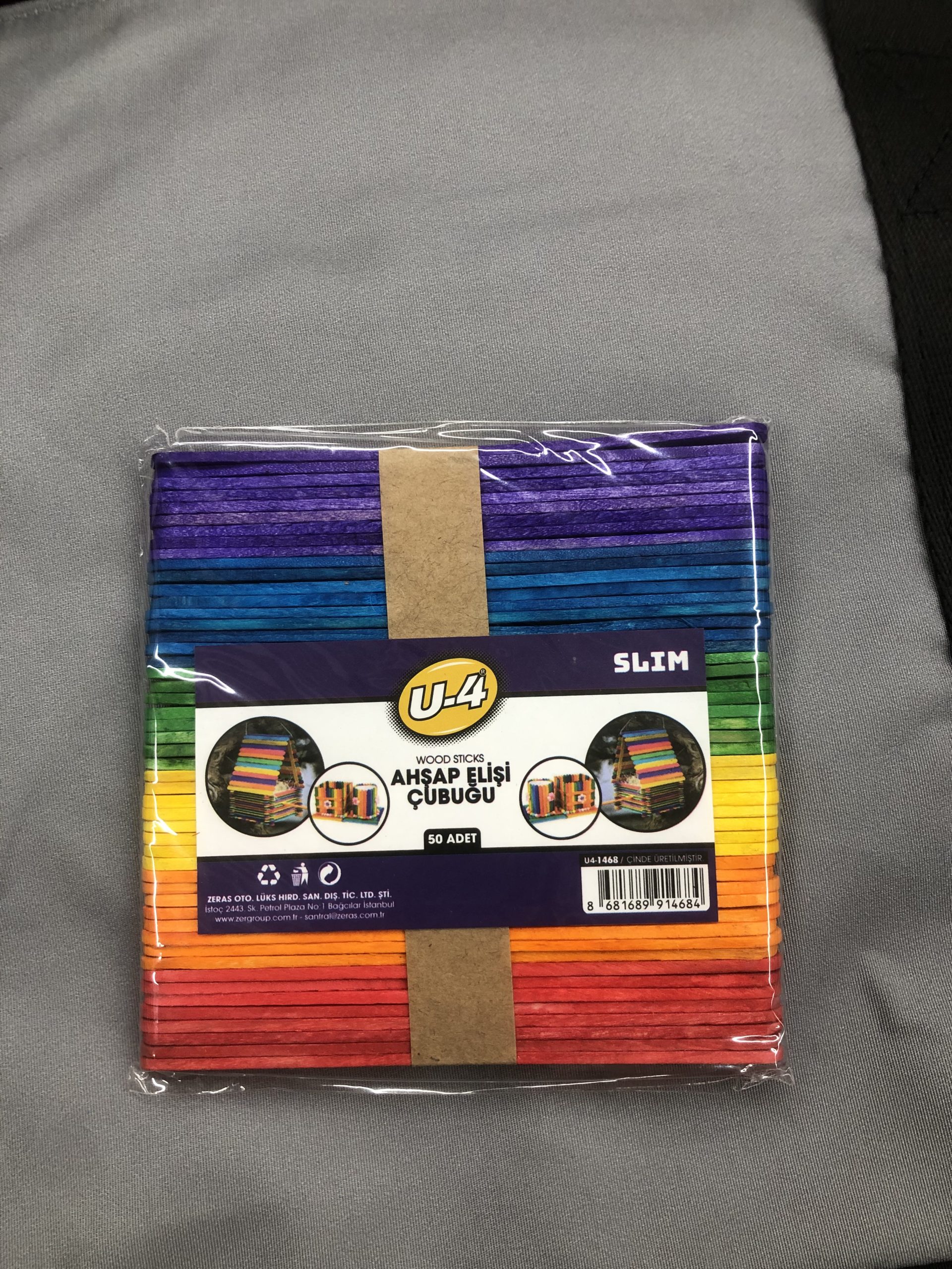 Glorya Creative Wood Çok Renkli Ahşap El İşi Çubukları – 200 Adet Hobi ve Tasarım Seti - Image 4