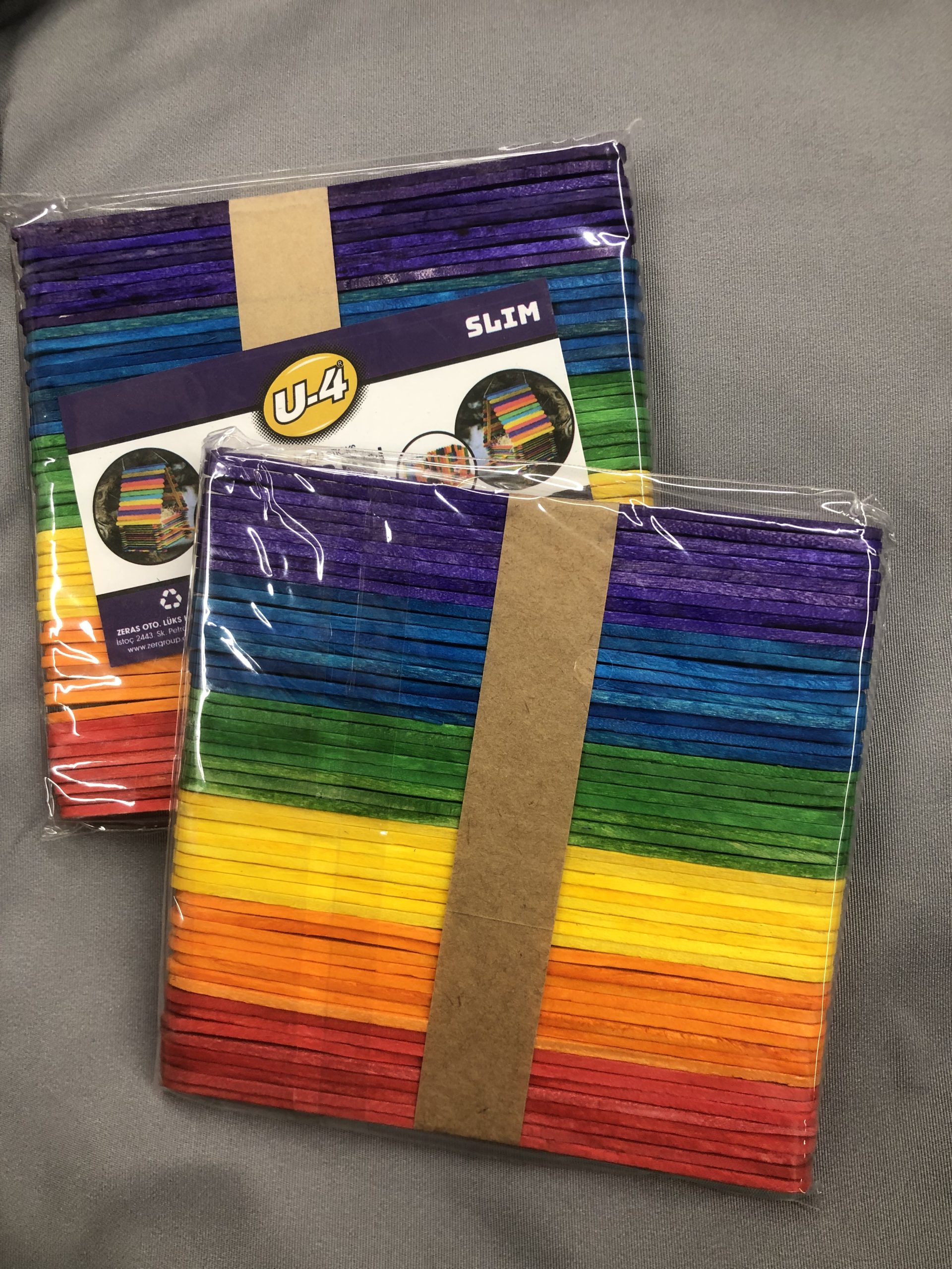 Glorya Creative Wood Çok Renkli Ahşap El İşi Çubukları – 200 Adet Hobi ve Tasarım Seti - Image 3